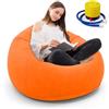 Fouvin Divano gonfiabile in PVC, poltrona a sacco da salotto, pieghevole, per esterni, ergonomica, leggera e portatile, per campeggio, giardino, balcone, soggiorno (arancione)