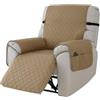 Highdi Copripoltrona Relax Reclinabile, Copridivano Trapuntato Impermeabile per Poltrona Relax Reclinabile Elettrica Copri Divano, Antiscivolo Antimacchia AntiGraffio Lavabile (Marrone Chiaro)