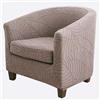 Highdi Copripoltrona Elasticizzato 2- Pezzo Copridivano Chesterfield in Tessuto Jacquard, Copripoltrona da Cocktail Lavabile Rimovibile Fodera per Poltrona per Hotel Salotto (Tortora)