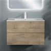 doporro Mobile Bagno Sospeso 80 cm con Lavabo e Cassetti Soft Close
