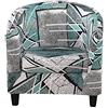 Highdi 2 Pezzi Copripoltrona 1 Posto Chesterfield Elasticizzato, Poltrona Club da Cocktail Antiscivolo Rimovibile Tub Chair Copripoltrona per Camera da Letto Soggiorno Bar (Città-Stato Verde)