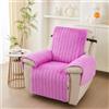Highdi Copripoltrona Relax Reclinabile 1 Posto, Copri Poltrona Pelliccia di Coniglio Artificiale Morbido e Caldo, Universale Lavabili Copertura per Poltrona con Fascia Elastica (55x200cm,Viola)