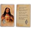 OVUNQUE PROTEGGIMI Immagini Santino, Set di 10 Immaginette dei Santi con Preghiera Multilingua. con Medaglia Madonna Miracolosa. Holy Card. Plastificate. (Sacro Cuore di Gesù)