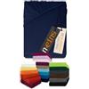 npluseins Lenzuolo con angoli classico in jersey - tanti colori e misure - 100% cotone 159.192, 70 x 140 cm, blu navy