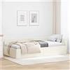 vidaXL Cornice del Letto ad Angolo Crema 90 cm x 190 cm Velluto, Testiera Regolabile, Struttura Letto Resistente, Divano Moderno, daybed salvaspazio, Design Versatile