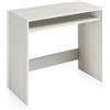Arreditaly Scrivania Da Studio Compatto Tavolo Con Vano Portaoggetti Integrato Design Moderno Per Home Office Cameretta E Smart Working 79 x 43 x 78 Cm Bianco Frassino