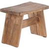 Design Delights - Sgabello Schemel 40 rustico, in mogano massiccio, 40 x 31 x 25 cm (larghezza x altezza x profondità), poggiapiedi, sgabello decorativo in legno