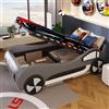 Lexiou Lettino piano 90 x 200 cm, modello letto auto, letto per bambini, lettino con spazio sotto il letto (grigio)