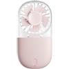 Buhdjfnke Ventilatore Portatile A Mano Regalo, Ventilatore Trasparente USB, Ventilatore da Collo Appeso, Rosa