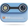 Kznifmk Telecamera impermeabile per bambini, fotocamera subacquea, 3 metri, impermeabile e dopo, doppia fotocamera, nuoto all'aperto, blu