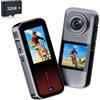 Xilecam Action Cam Doppio Schermo Fotocamera Impermeabile Moto Con Scheda di Memoria da 32 GB e Vari Accessori(grigio metallizzato)