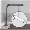 hansgrohe doccetta estraibile, 93751340, Universal nero cromato spazzolato [Rubinetteria da Cucina > Accessori per Rubinetti da Cucina]