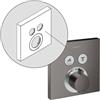 hansgrohe ShowerSelect copertura per termostatico da incasso, 92217340, ShowerSelect nero cromato spazzolato [Rubinetteria Bagno > Ricambi Rubinetteria Bagno]