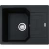 Franke Urban UBG 611-62 - 114.0686.739 Lavello da Incasso Fragranite 1 Vasca con Gocciolatoio Reversibile 62 x 50 cm finitura Black Matt piletta inox