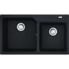 Franke Urban UBG 611-86 - 114.0686.774 Lavello da Incasso Fragranite 1 Vasca con Gocciolatoio Reversibile 86 x 50 cm Black Matt Piletta Inox