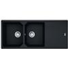 Franke Urban UBG 621-116 - 114.0686.790 Lavello da Incasso Fragranite 2 Vasche con Gocciolatoio Reversibile 116 x 50 cm Black Matt Pileeta Inox