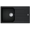 Franke City UCG 611-86 - 114.0686.591 Lavello da Incasso Fragranite 1 Vascca con Gocciolatoio Reversibile 86 x 50 Nero