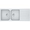 Franke City UCG 621-116 - 114.0686.595 Lavello da Incasso Fragranite 2 Vasche con Gocciolatoio reversibile 116 x 50 Bianco