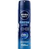 NIVEA MEN Fresh Active Deodorante Uomo Spray in Confezione da 6 x 150 ml, Deodorante Uomo con Estratti Oceanici, Deodorante Antitraspirante per 48 ore di Fresca Profumazione