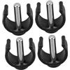 LRXIYODE Set 4 Pezzi Clip C a Cuneo Nero per Morsetto Regolabile 22mm per Sedie Comode e Deambulatori Trattamento Antiscivolo per Uso Domestico in Bagno