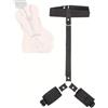 CSCLI 2 in 1 set di gioco di ruolo in nylon nero con collare e manette