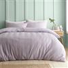 Catherine Lansfield Heatset Wave - Set copripiumino con federe, per letto super king, colore: lilla