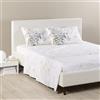 Caleffi Completo Lenzuola Matrimoniale Cotone con Angoli, 2 Federe Bianco | set parure completa, lenzuolo sopra, sotto e federa, tinta unita, morbido, traspirante, ipoallergenico, per letto