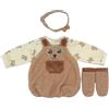 ZWOOS Vestiti per Bambole 50-55 cm, Abiti Carini in Cotone Morbido Compatibile con Reborn e Altri (Orso felice) (WJYF-22-12)