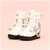 XiDonDon Scarpe da Bambola Stivali a Catena Freddi per Ob11,DDF,Body9,1/12 (White)