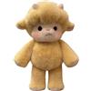 Hi-Y2Kgirls Mucca di peluche da 45 cm che corre, Running Cow Plush, peluche interattivo con zampe mobili, giocattolo di peluche a forma di cinghiale, regalo per bambini e bambine (Giallo Pecora)