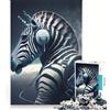 JIANGENNF Puzzle per adulti da 1000 pezzi con zebra astronauta gioco rompicapo per divertimento in famiglia per rafforzare l'amore tra le coppie 38x26cm