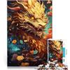 LKSDCBOT Puzzle da 1000 pezzi per adolescenti Drago cinese Giocattoli educativi per l'apprendimento Giochi per famiglie Interazione genitore-figlio 75x50cm