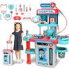 deAO Kit Medico Giocattolo Dottore, Set di Stazioni Mediche Valigetta con Stetoscopio, Siringa, Suoni e Luci, Simulazione Dottore Medico, Gioco di Ruolo per Bambini, Regalo Compleanno Natale
