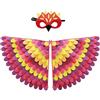 Proumhang Costume per bambini con ali di uccello per età da 3 a 8 anni,gufo di uccello e maschera di pavone vestito da gufo, maschera per occhi e ali di feltro,Halloween,Stile 10