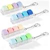 AUAUY 4Pz Portachiavi Fidget Tastiera, 4 Chiavi Fidget Clicker per Tastiera | Alleviare lo Stress, Tempo Morto, Fidgets Giochi Antistress Portachiavi, per Scuola, Ufficio, Colori Misti