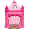 ROIWUIE Tenda da gioco a forma di castello da principessa per bambine, tenda da gioco pop-up rosa pieghevole per interni/esterni, regalo favoloso per le bambine