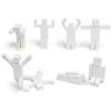 Generic 8 figure dipinte Mecha Chameleon stampate in 3D, non verniciate, 3D Mecha Chameleon, figure umane fai da te, multi pose in PLA bianco, da 1,37 a 9,5 cm, per arte fai da te e giochi di famiglia (#B)