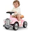 Naxudcoo Giocattoli dai 1 ai 3 anni: scivolo con spazio sotto il sedile, auto antiscivolo con volante e clacson, auto scorrevole per interni ed esterni, ragazze e ragazzi (rosa)