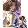 JIANGENNF Puzzle da 1000 pezzi con ritratto di Yuna di Final Fantasy X giocattolo decorativo da parete divertente antistress ideale come regalo 50x75cm