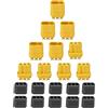 YUNIQUE GREEN-CLEAN-POWER - Set 5 Paia Connettori MR60 Maschio-Femmina per Modellismo RC | Alta Qualità, Guaina Protettiva Inclusa | Ideali per Batterie Lipo, Drone, Radio Quadlock - Giallo