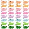 FREEBLOSS 32 mini coccodrillo in resina in 8 colori, decorazione per case delle bambole, mini animali luminosi per case delle bambole, micro paesaggio, decorazione in miniatura luminosa, 27 x 14 mm