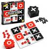 QingWing Tic Tac Toe 23 × 23 cm, Portatile Gioco Tris Croci, Tris Gioco per Famiglie e Amici Divertente e Strategico Gadget Compleanno Giochi di Puzzle
