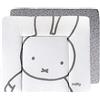 roba Materassino per Fasciatoio miffy® - 3 Bordi Rialzati - Facile da Pulire - Stampato con Coniglietto - 85 x 75 cm - Bianco e Grigio