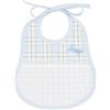 Filet - Bavaglino Azzurro per neonati con stampa scozzese | Realizzato in cotone Piquet | Made in Italy | Dims 24x20 cm