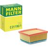 Mann Filter MANN-FILTER, C 21 116/1 Filtro aria | Per Autovetture, Aria pulita, Filtro resistente, Design con adattamento perfetto, Qualità originale OE