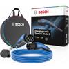 Bosch Automotive Bosch Cavo di Ricarica Auto Elettrica Tipo 2, Modalità 3-11 kW, 5 m, 20 A | Caricatore Resistente Trifase per Veicoli Elettrici e Ibridi Plug-In, con Borsa Portacavo Inclusa