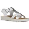 Geox Sandali da donna J COSTAREI GI, bianco/argento, 37 EU, bianco, 37 EU