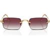 Ray-Ban A$AP Rocky RB3928 Wired Metal Collection - Occhiali da sole rettangolari, colore: oro/trasparente sfumato viola scuro, 54 mm