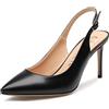 Castamere Scarpe col Tacco Donna Cinturino Regolabile Tacco a Spillo Sandali Moda 8.5CM PU Nero Scarpe EU 37