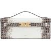 JW PEI Bria Borsa a Mano Da Donna-Structured Coccodrillo Bianco